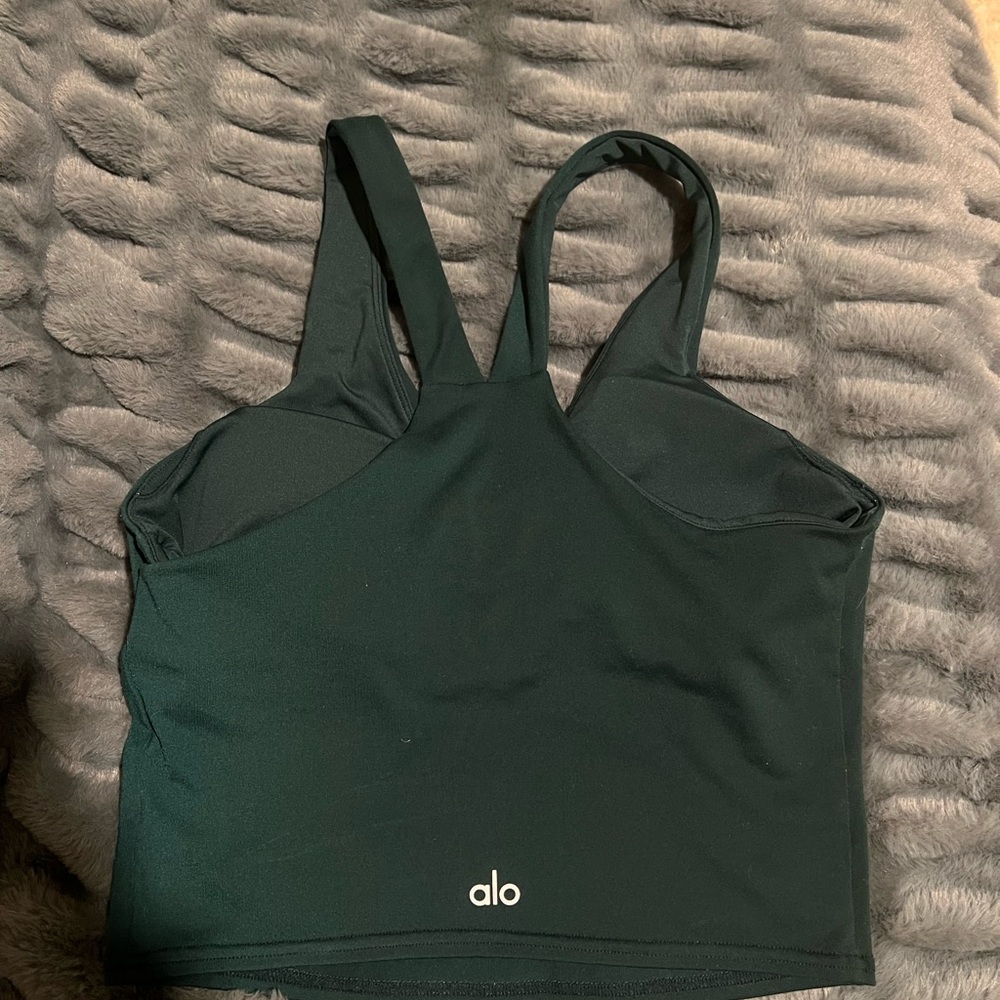 ALO Yoga Dark Green Sports Bra